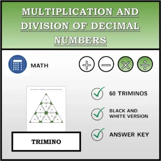 Trimino: Multiplication and Division of Decimal Numbers
