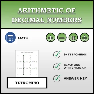 Tetromino: Arithmetic of Decimal Numbers