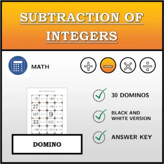 Domino: Subtraction of Integers