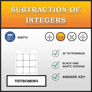 Tetromino: Subtraction of Integers
