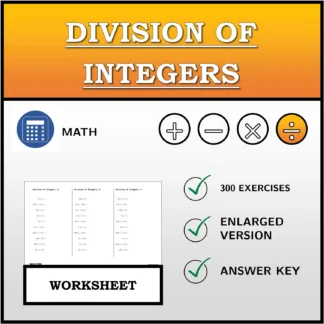 Worksheet: Division of Integers