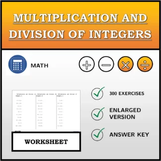 Worksheet: Multiplication and Division of Integers