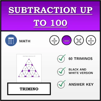 Trimino: Subtraction up to 100