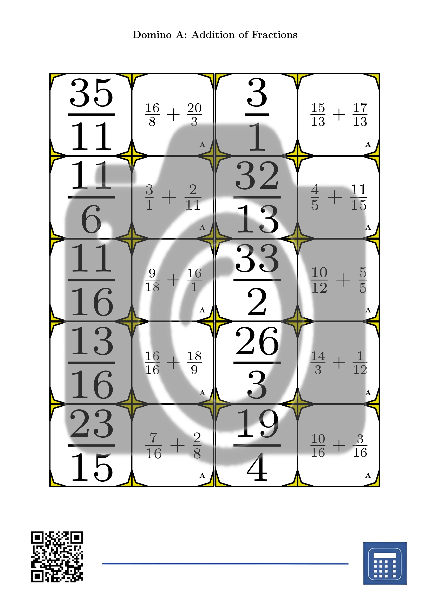 Domino: Addition of Fractions - Image 2