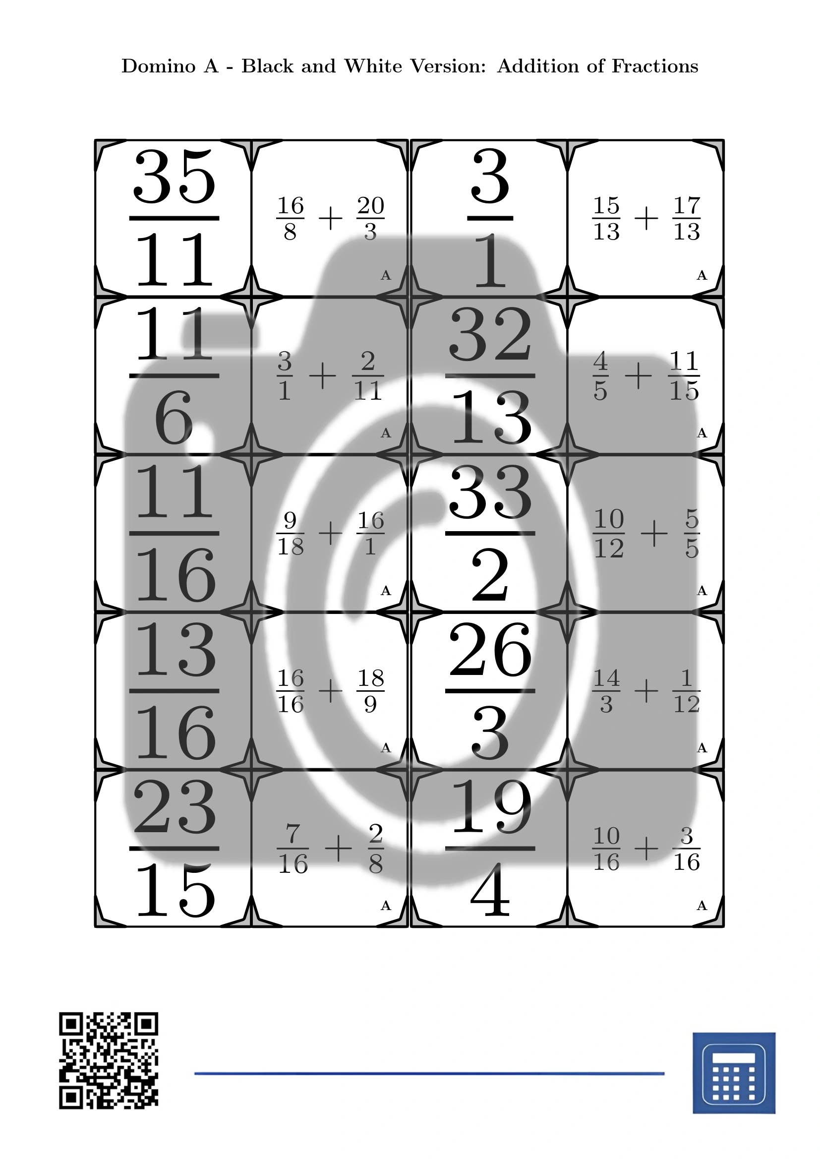 Domino: Addition of Fractions - Image 3