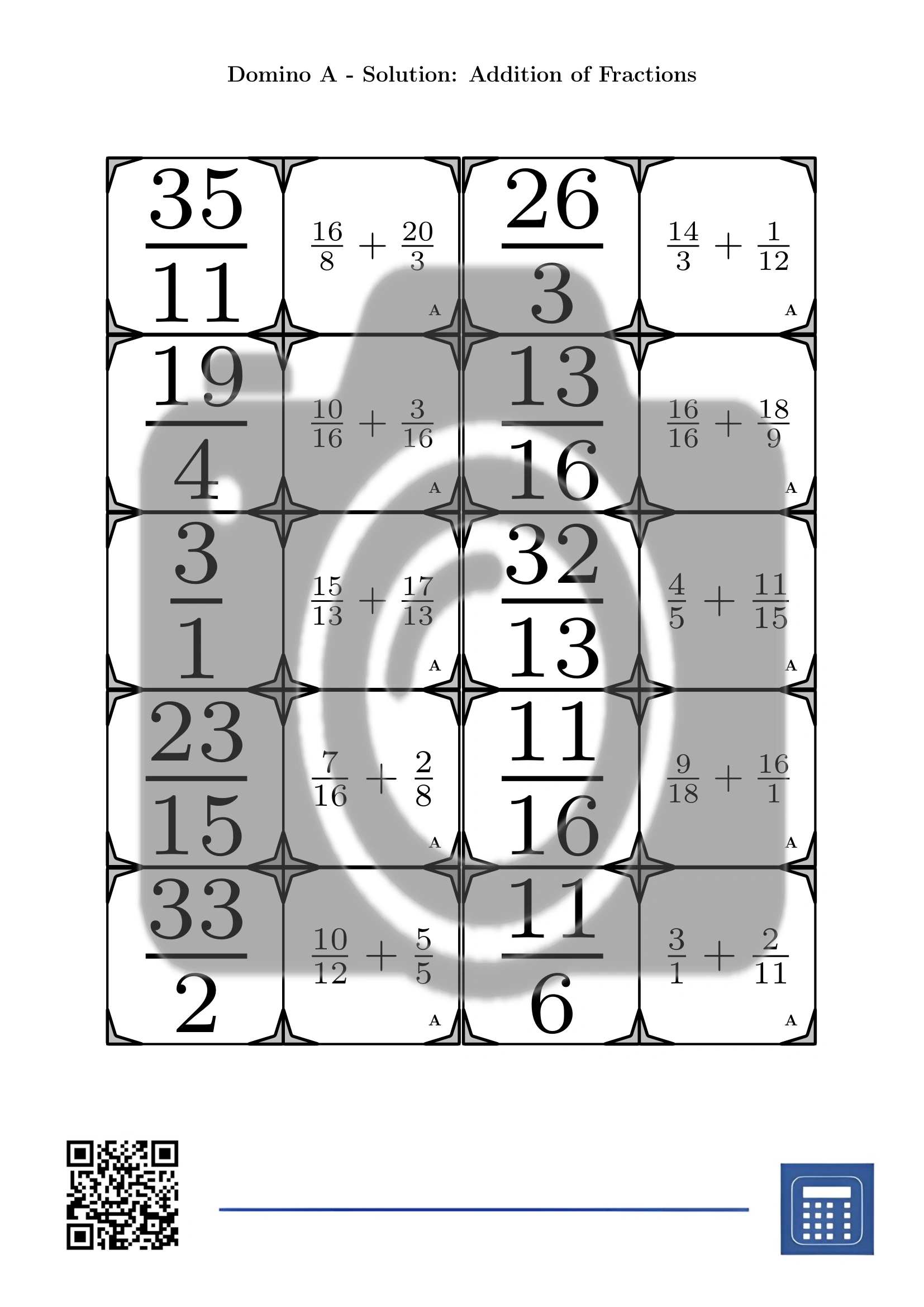 Domino: Addition of Fractions - Image 4