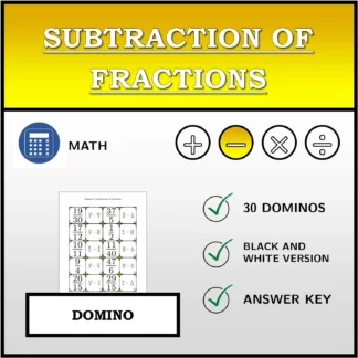 Domino: Subtraction of Fractions