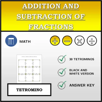 Tetromino: Addition and Subtraction of Fractions