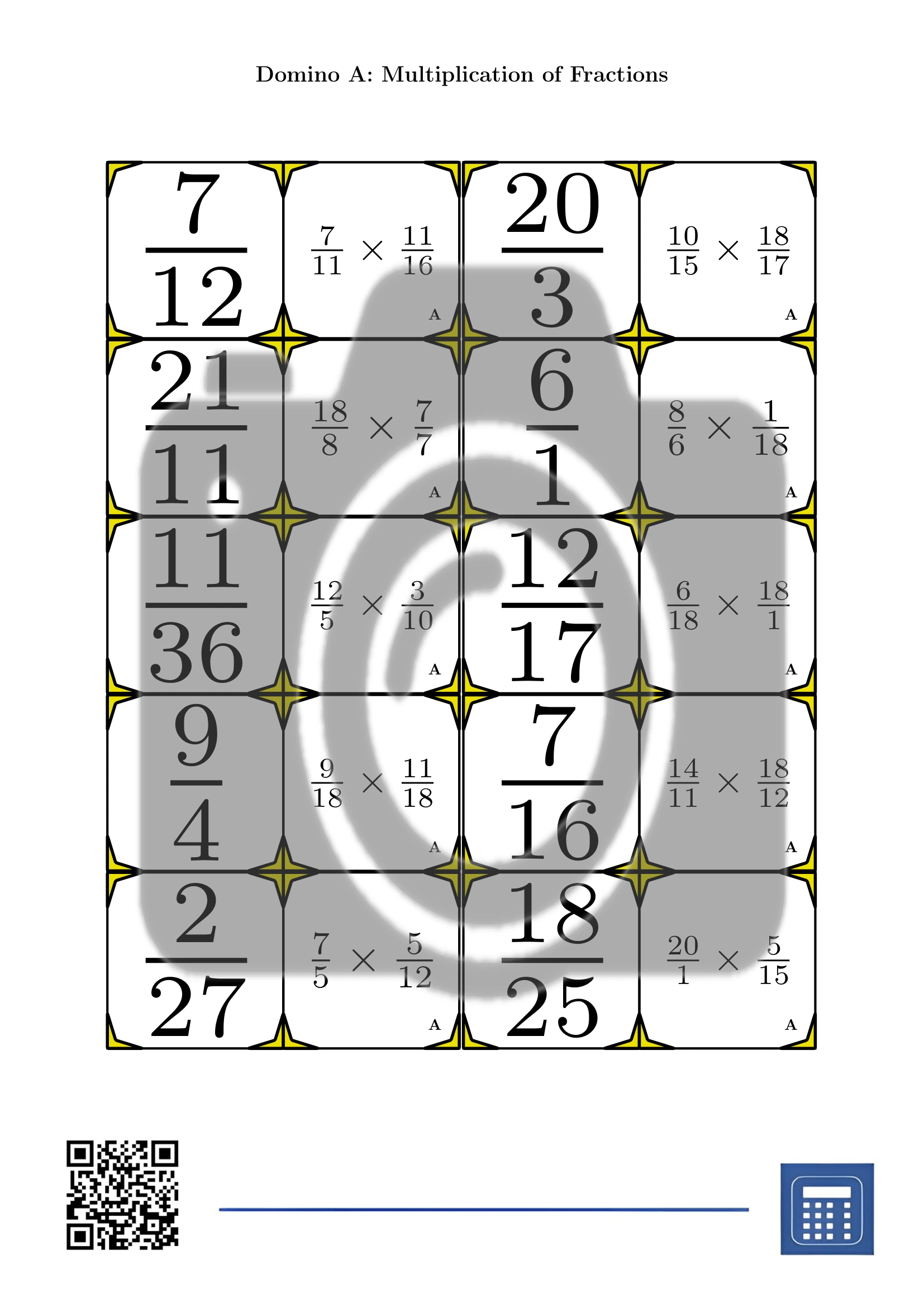 Domino: Multiplication of Fractions - Image 2
