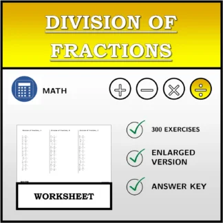 Worksheet: Division of Fractions