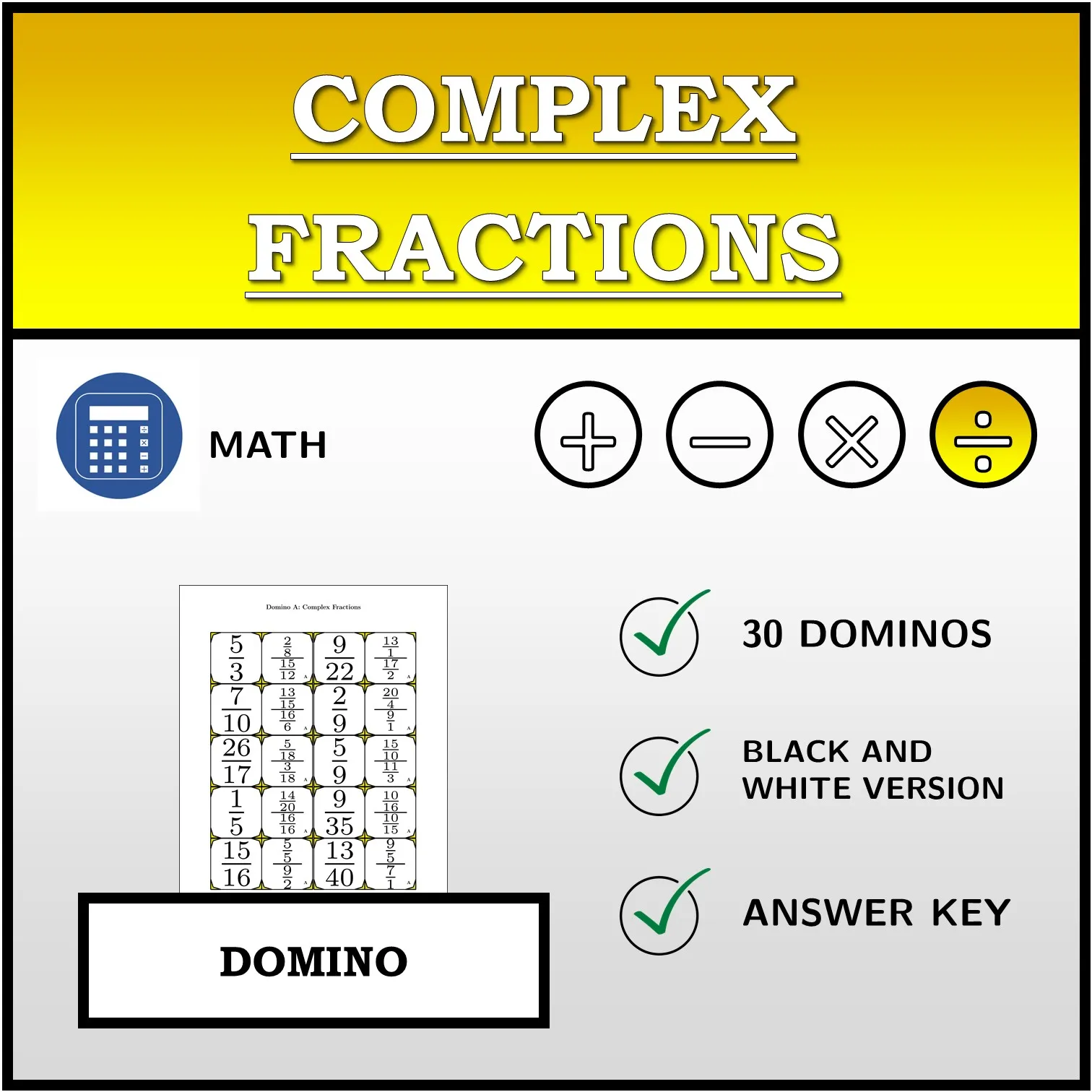 Domino: Complex Fractions