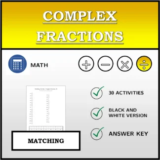 Matching activity: Complex Fractions