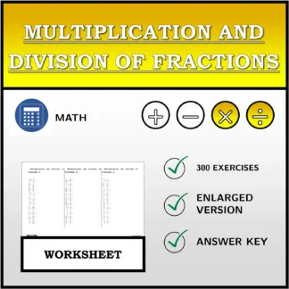 Worksheet: Multiplication and Division of Fractions