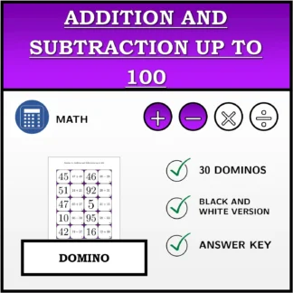 Domino: Addition and Subtraction up to 100