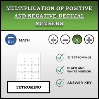 Tetromino: Multiplication of Positive and Negative Decimal Numbers
