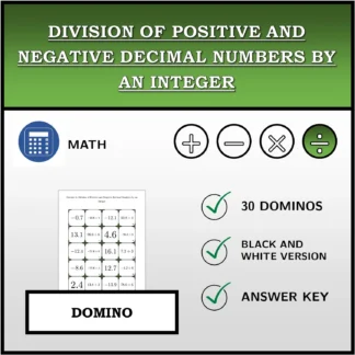 Domino: Division of Positive and Negative Decimal Numbers by an Integer
