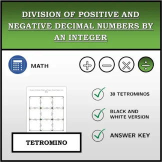 Tetromino: Division of Positive and Negative Decimal Numbers by an Integer