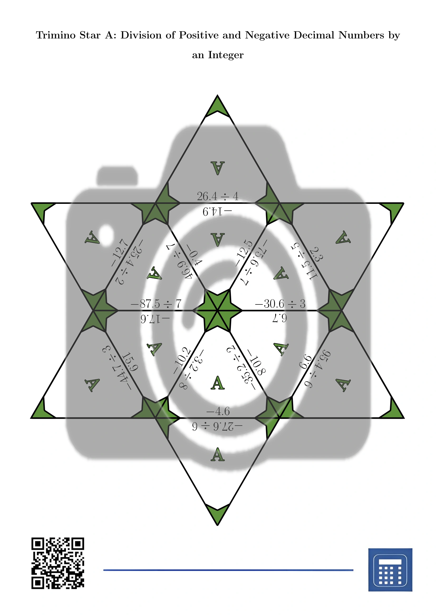 Trimino: Division of Positive and Negative Decimal Numbers by an Integer - Image 4