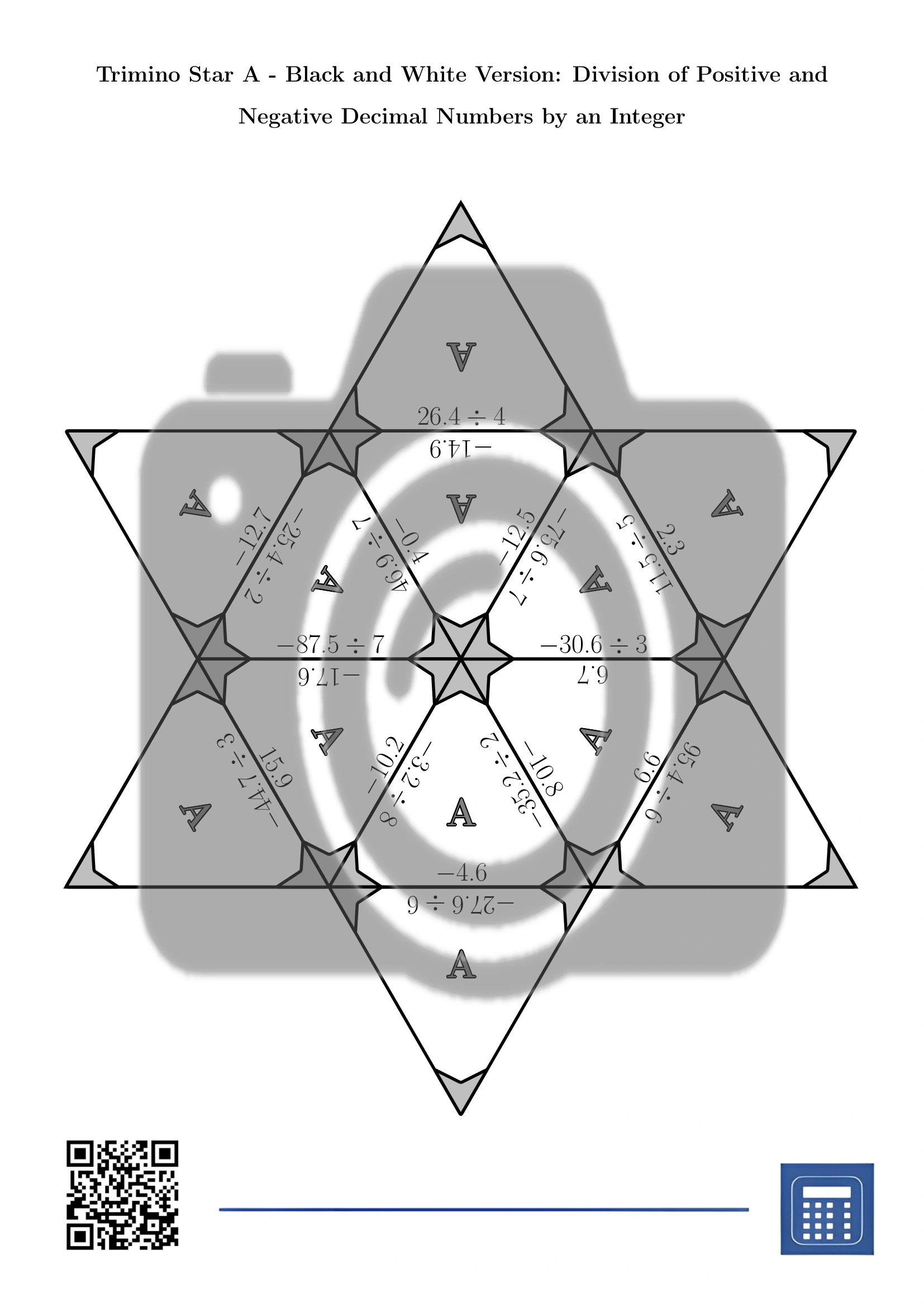 Trimino: Division of Positive and Negative Decimal Numbers by an Integer - Image 5