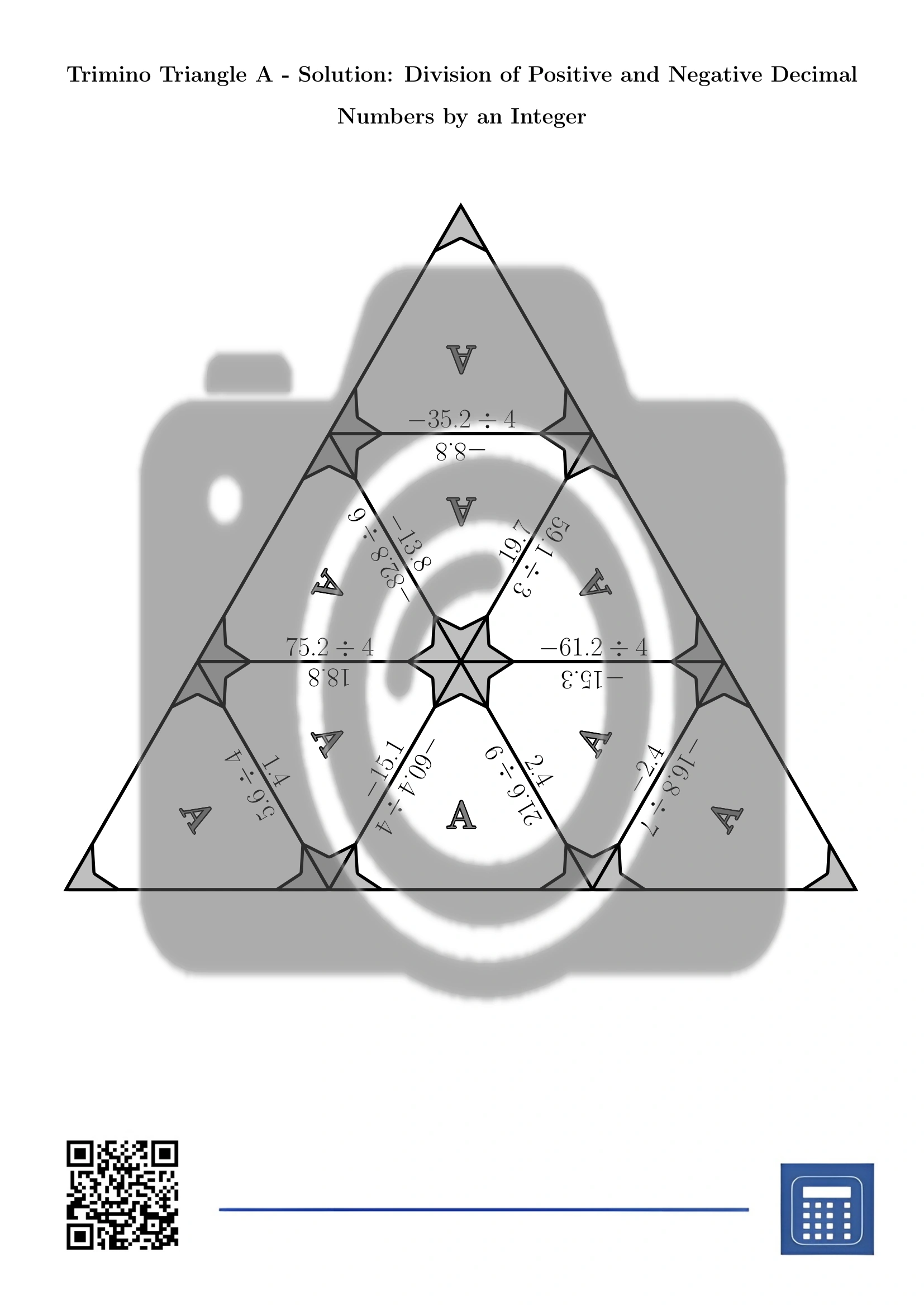 Trimino: Division of Positive and Negative Decimal Numbers by an Integer - Image 6
