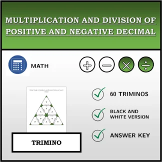 Trimino: Multiplication and Division of Positive and Negative Decimal