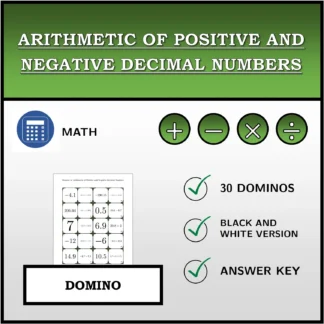 Domino: Arithmetic of Positive and Negative Decimal Numbers
