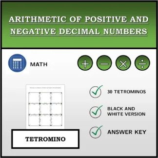 Tetromino: Arithmetic of Positive and Negative Decimal Numbers