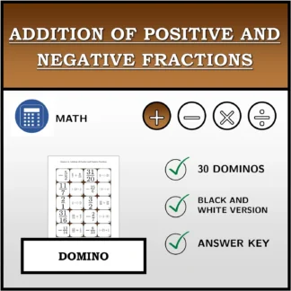 Domino: Addition of Positive and Negative Fractions
