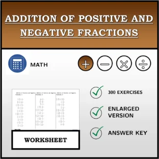 Worksheet: Addition of Positive and Negative Fractions