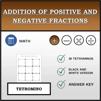 Tetromino: Addition of Positive and Negative Fractions