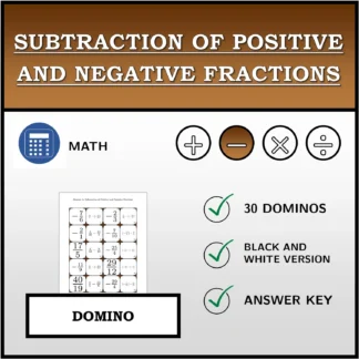 Domino: Subtraction of Positive and Negative Fractions
