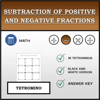 Tetromino: Subtraction of Positive and Negative Fractions
