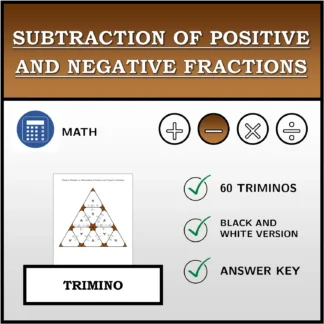 Trimino: Subtraction of Positive and Negative Fractions