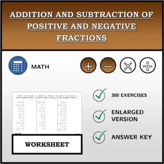 Worksheet: Addition and Subtraction of Positive and Negative Fractions