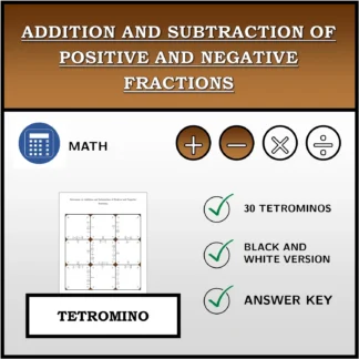 Tetromino: Addition and Subtraction of Positive and Negative Fractions