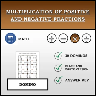 Domino: Multiplication of Positive and Negative Fractions