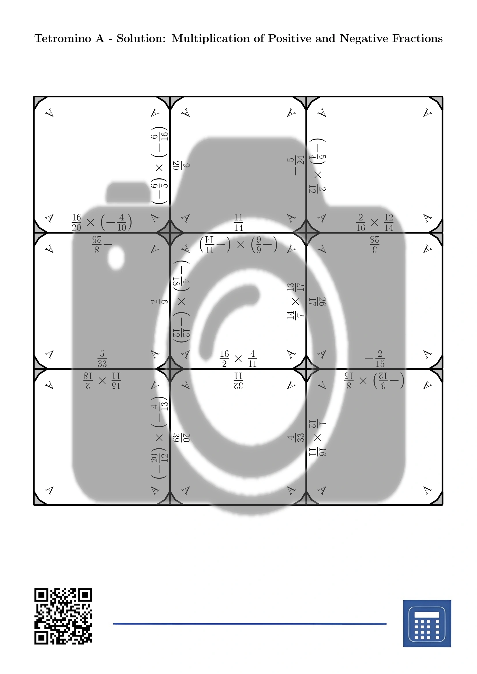 Tetromino: Multiplication of Positive and Negative Fractions - Image 4