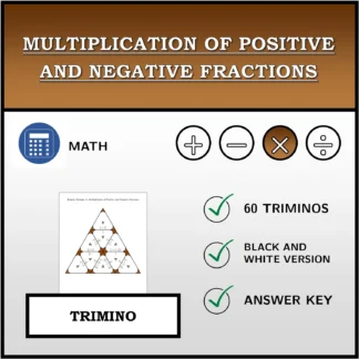 Trimino: Multiplication of Positive and Negative Fractions