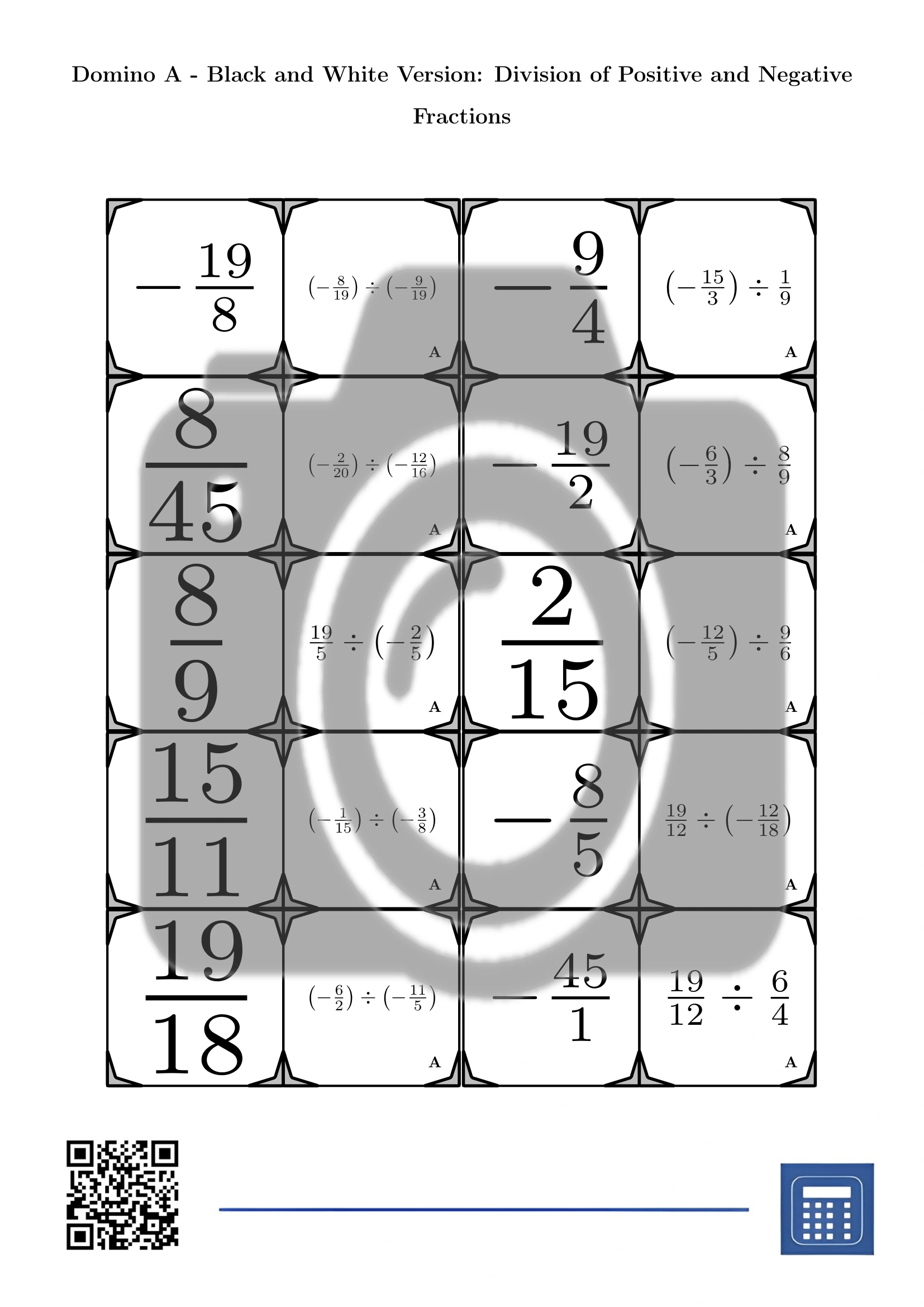 Domino: Division of Positive and Negative Fractions - Image 3