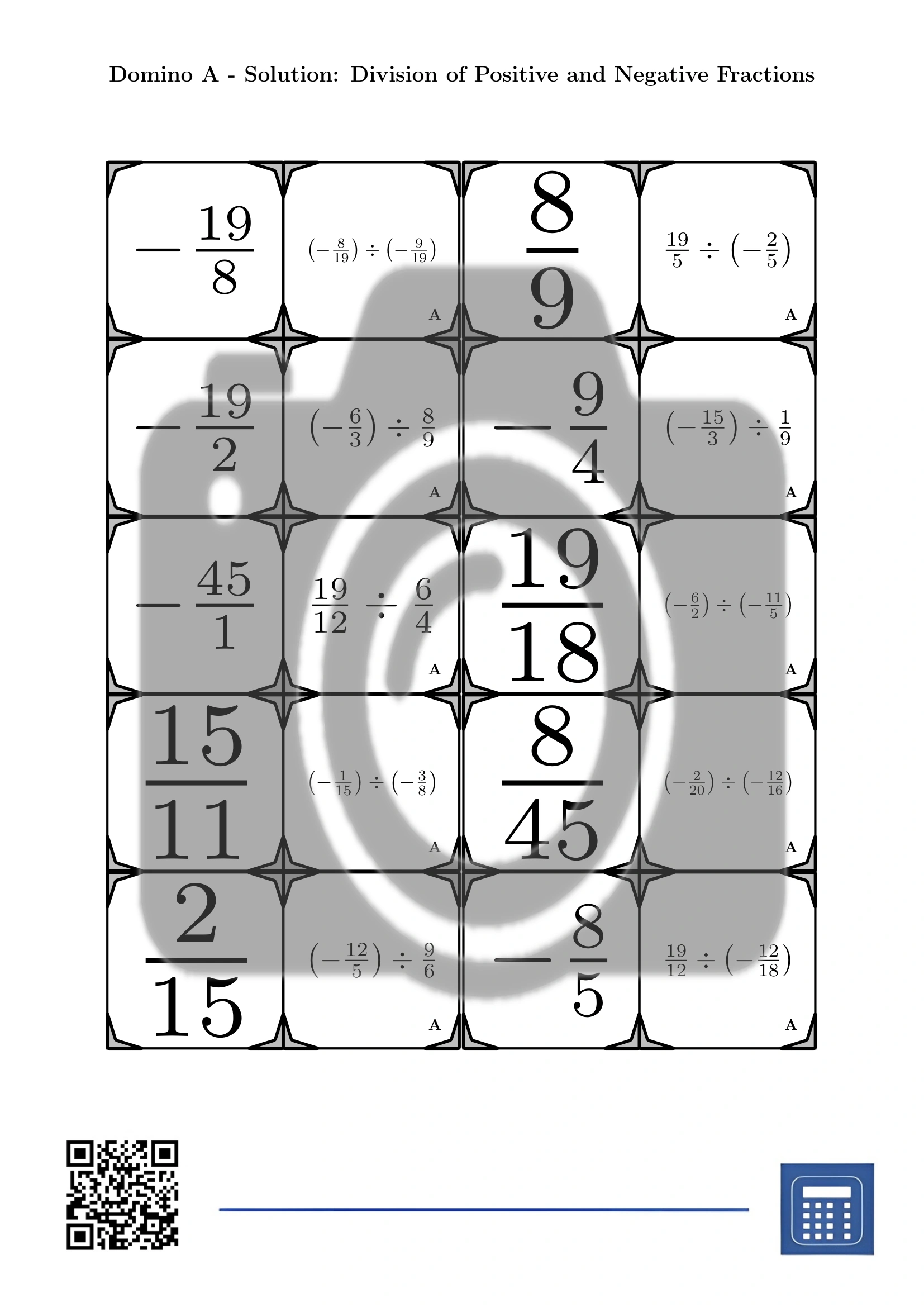 Domino: Division of Positive and Negative Fractions - Image 4