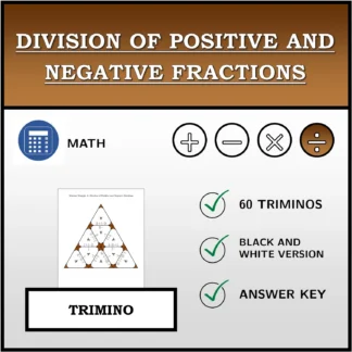 Trimino: Division of Positive and Negative Fractions