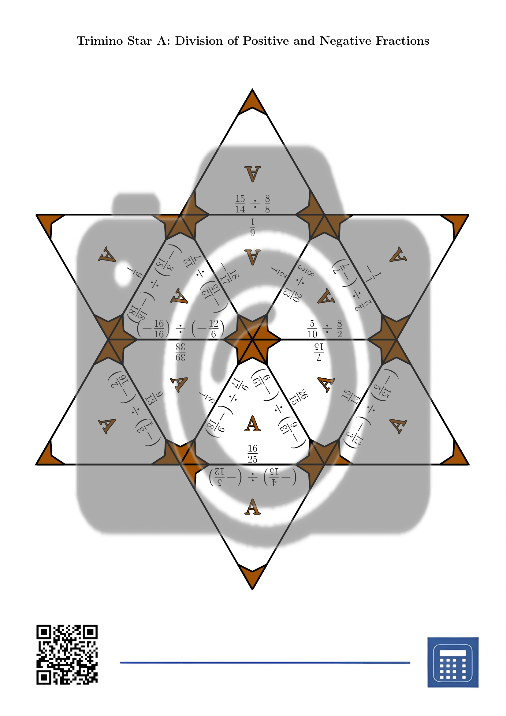Trimino: Division of Positive and Negative Fractions - Image 4