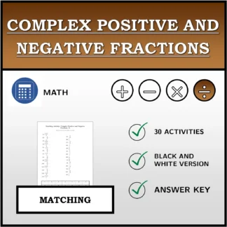 Matching activity: Complex Positive and Negative Fractions