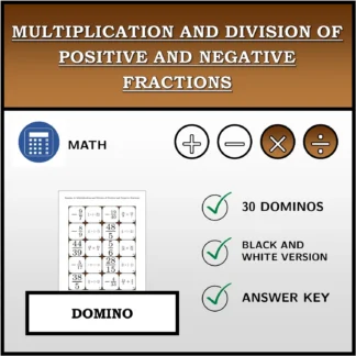 Domino: Multiplication and Division of Positive and Negative Fractions