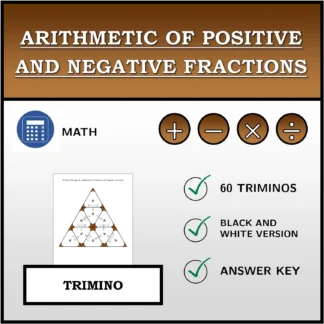 Trimino: Arithmetic of Positive and Negative Fractions