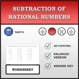 Worksheet: Subtraction of Rational Numbers