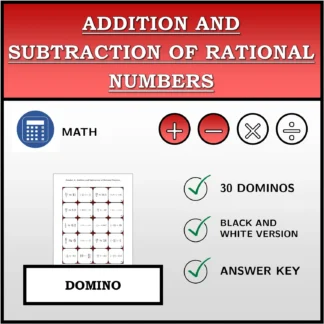 Domino: Addition and Subtraction of Rational Numbers
