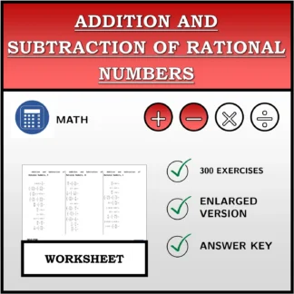 Worksheet: Addition and Subtraction of Rational Numbers