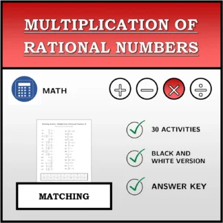 Matching activity: Multiplication of Rational Numbers