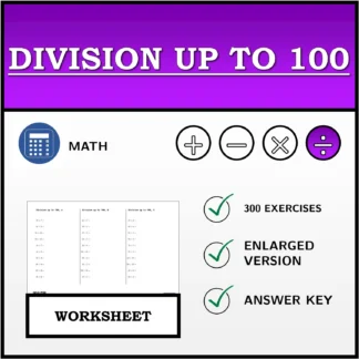 Worksheet: Division up to 100